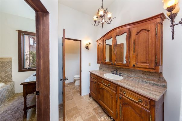 Bathroom, Chandelier, Interior