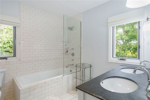 Bathroom, Dual Sink Vanities, Glass Shower, Interior