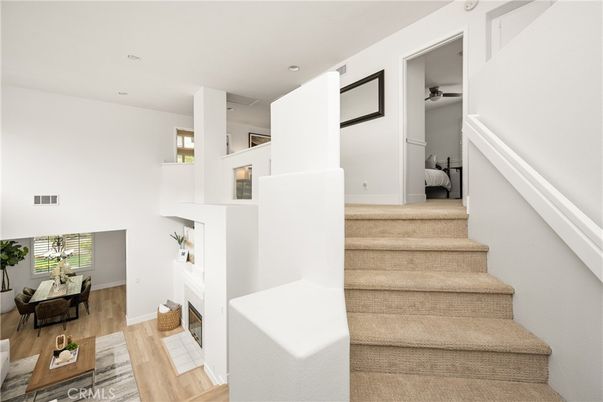 Fireplace, Interior, Recessed Lighting, Wood Texture Flooring