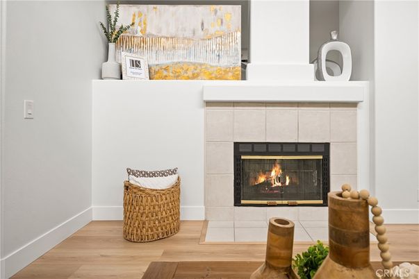 Fireplace, Interior, Wood Texture Flooring