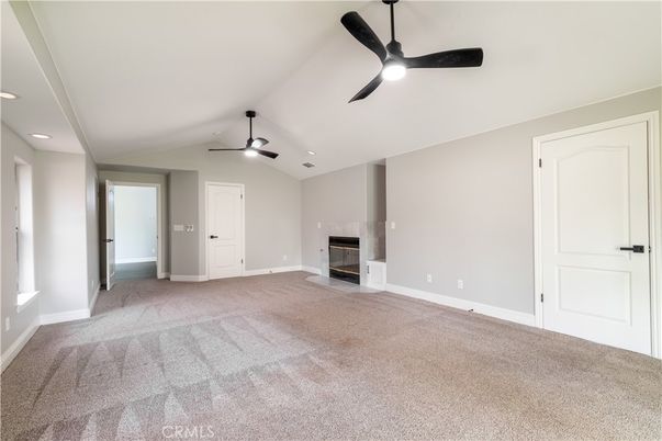 Empty room, Fireplace, Interior, Recessed Lighting
