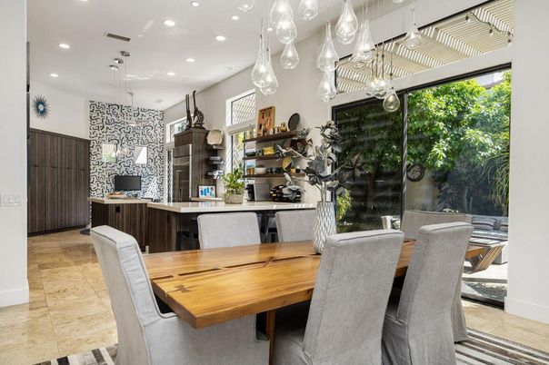 Dining room, Interior, Kitchen, Pendant Lights, Recessed Lighting