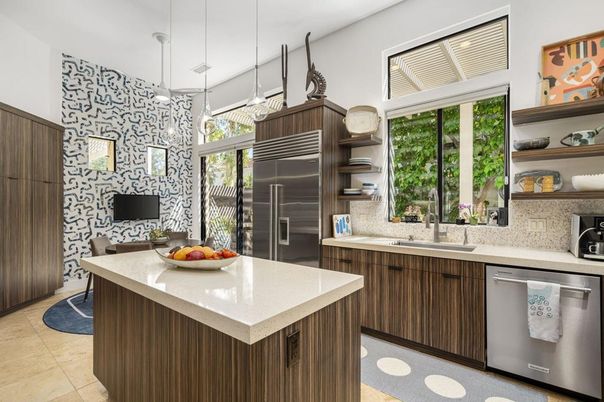Interior, Kitchen, Pendant Lights, Stainless Steel Appliances