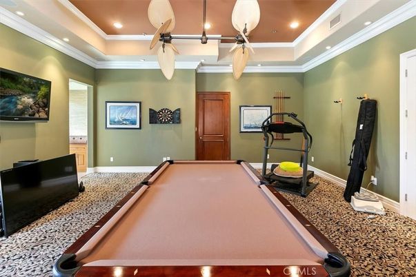 Billiard Table, Fitness Equipment, Game Room, Interior, Pendant Lights, Recessed Lighting