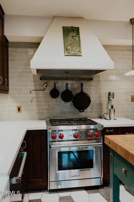 Interior, Kitchen, Stainless Steel Appliances, Stone Walls