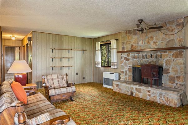 Fireplace, Interior, Living room, Stone Walls