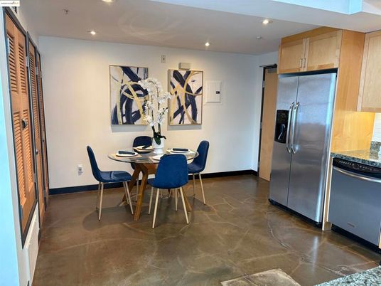 Dining room, Interior, Kitchen, Recessed Lighting, Stainless Steel Appliances
