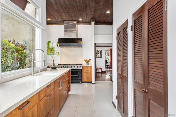 Interior, Kitchen, Recessed Lighting, Stainless Steel Appliances, Wooden Ceilings