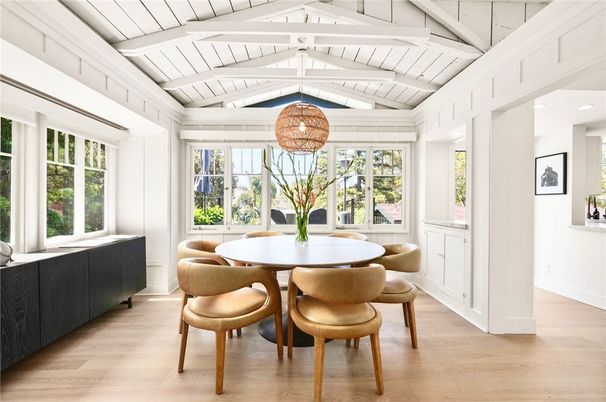 Dining room, Interior, Wood Texture Flooring