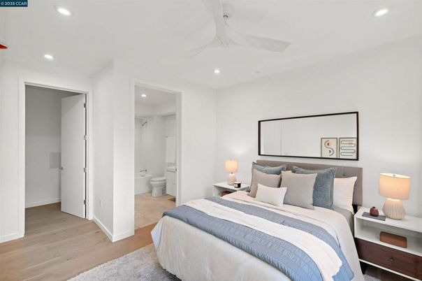 Bathroom, Bedroom, Interior, Recessed Lighting, Wood Texture Flooring