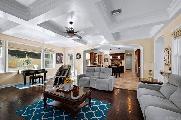 Interior, Kitchen, Living room, Pendant Lights, Recessed Lighting, Wood Texture Flooring