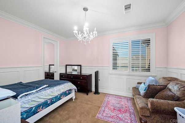 Bedroom, Chandelier, Interior