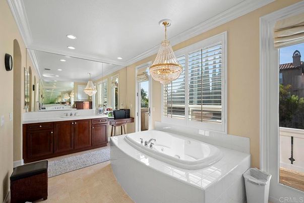 Bathroom, Chandelier, Interior, Recessed Lighting