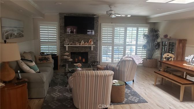 Fireplace, Interior, Living room, Stone Walls, Wood Texture Flooring