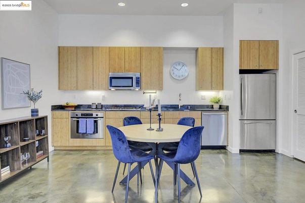 Dining room, Interior, Kitchen, Recessed Lighting, Stainless Steel Appliances