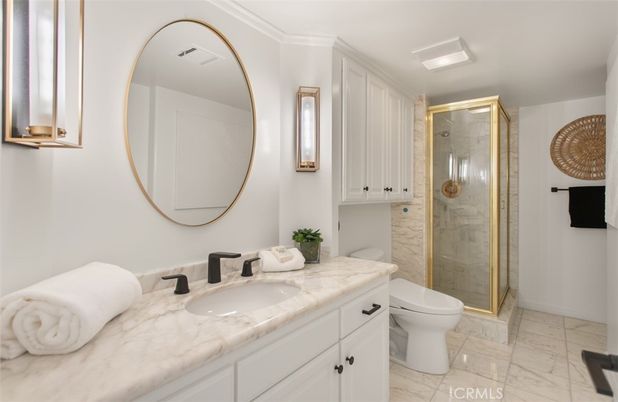 Bathroom, Glass Shower, Interior, Marble