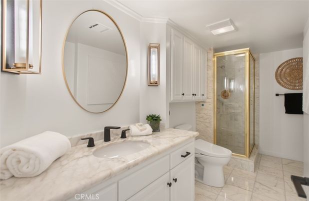 Bathroom, Glass Shower, Interior, Marble