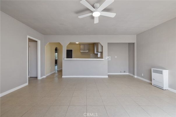 Empty room, Interior, Kitchen, Recessed Lighting
