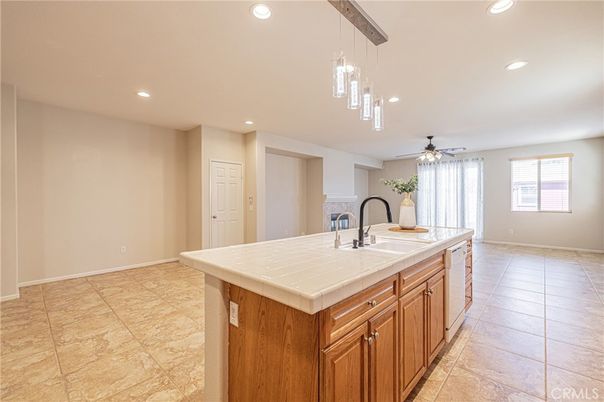 Interior, Kitchen, Pendant Lights, Recessed Lighting, Tile Countertops