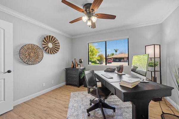Home Office, Interior, Wood Texture Flooring