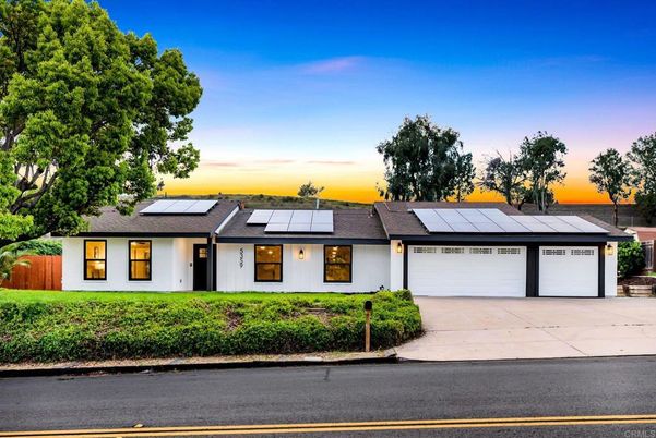 Attached, Exterior, Facade, Solar Panels, Ranch