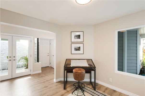 Home Office, Interior, Piano, Wood Texture Flooring