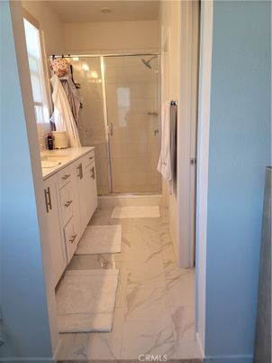 Bathroom, Glass Shower, Interior, Marble