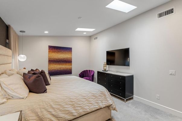 Bedroom, Interior, Pendant Lights, Recessed Lighting