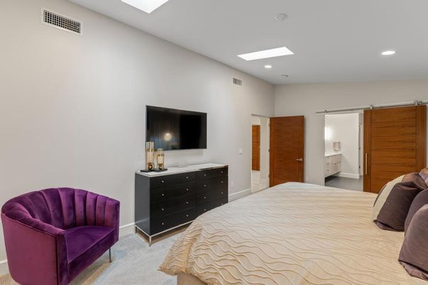 Bedroom, Interior, Recessed Lighting