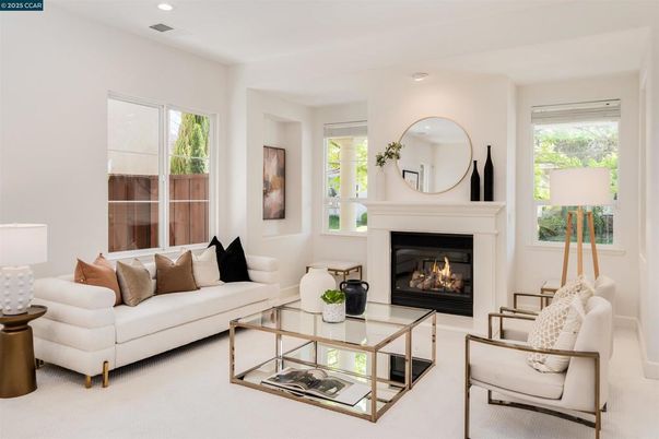Fireplace, Interior, Living room, Recessed Lighting