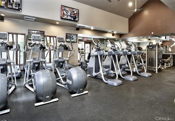 Fitness Equipment, Gym, Interior, Recessed Lighting