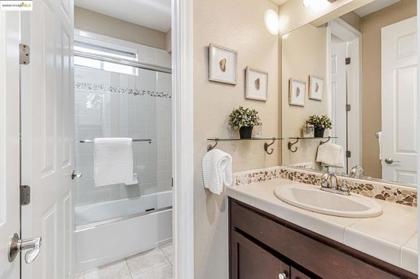 Bathroom, Glass Shower, Interior, Tile Countertops