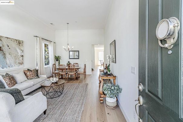 Dining room, Interior, Living room, Pendant Lights, Wood Texture Flooring