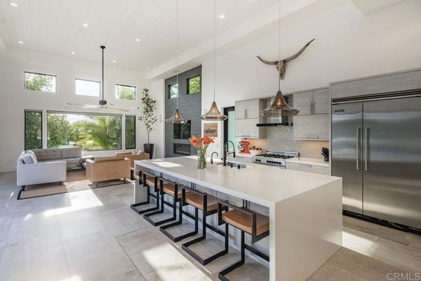 Interior, Kitchen, Living room, Pendant Lights, Recessed Lighting, Stainless Steel Appliances