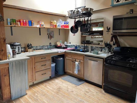 Interior, Kitchen, Wood Texture Flooring