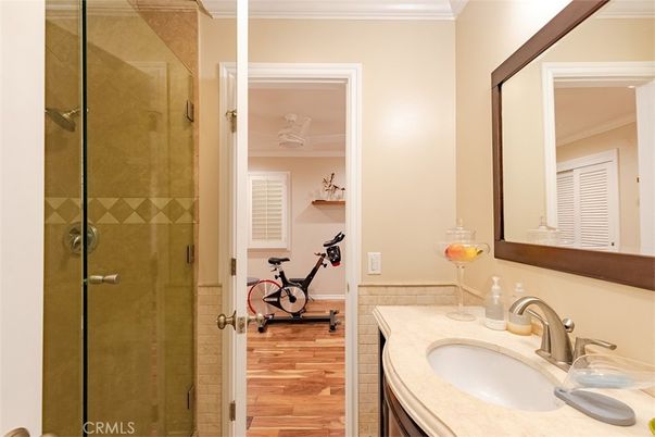 Bathroom, Fitness Equipment, Interior, Wood Texture Flooring