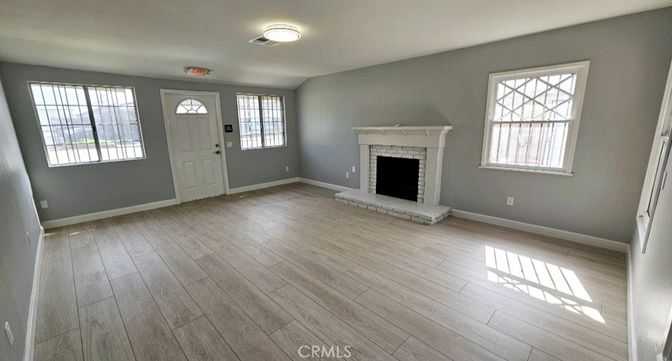 Empty room, Fireplace, Interior, Wood Texture Flooring