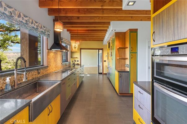 Empty room, Fireplace, Interior, Wooden Beams, Wooden Ceilings, Wood Texture Flooring