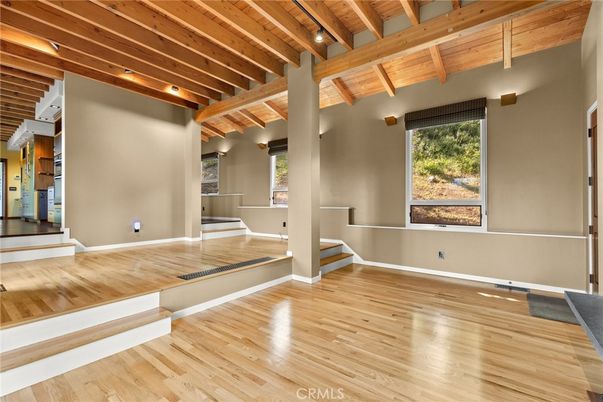 Empty room, Interior, Wooden Beams, Wooden Ceilings, Wood Texture Flooring