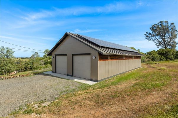 Backyard, Detached Garage, Exterior, Solar Panels