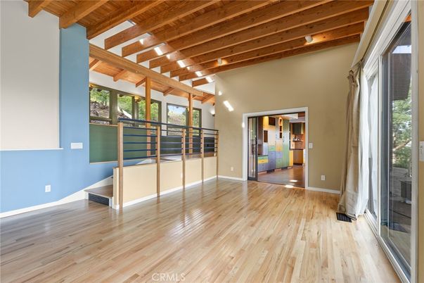 Empty room, Interior, Wooden Beams, Wooden Ceilings, Wood Texture Flooring