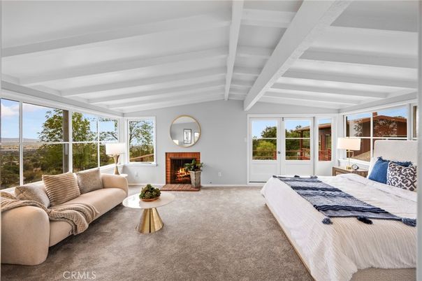 Bedroom, Fireplace, Interior