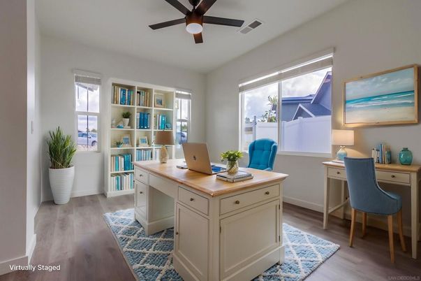 Home Office, Interior, Wood Texture Flooring
