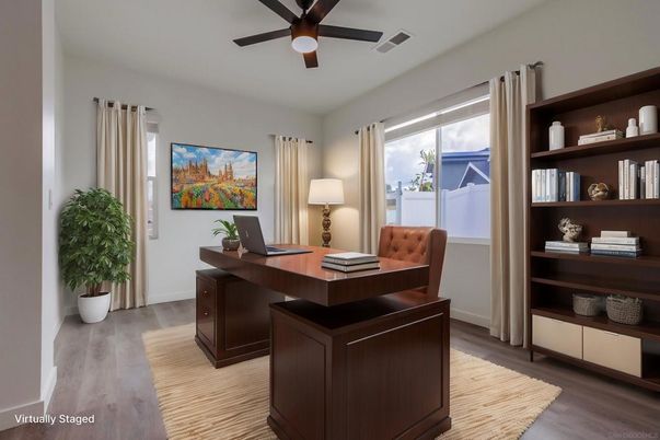 Home Office, Interior, Wood Texture Flooring