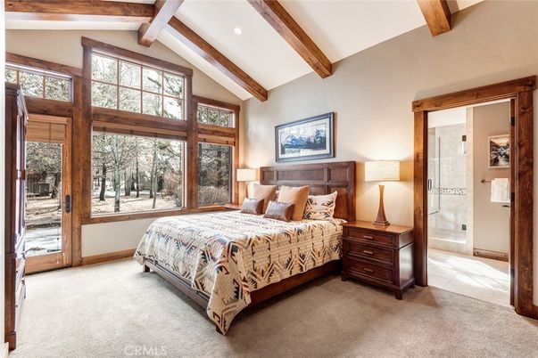 Bedroom, Interior, Recessed Lighting, Wooden Beams