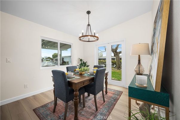 Chandelier, Dining room, Interior, Pendant Lights, Wood Texture Flooring
