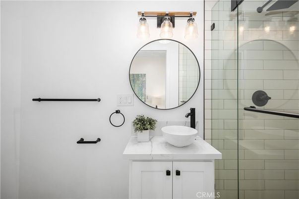 Bathroom, Dual Sink Vanities, Glass Shower, Interior