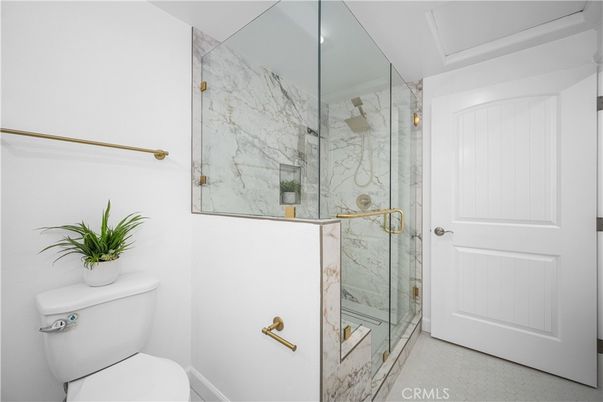 Bathroom, Glass Shower, Interior, Marble Walls