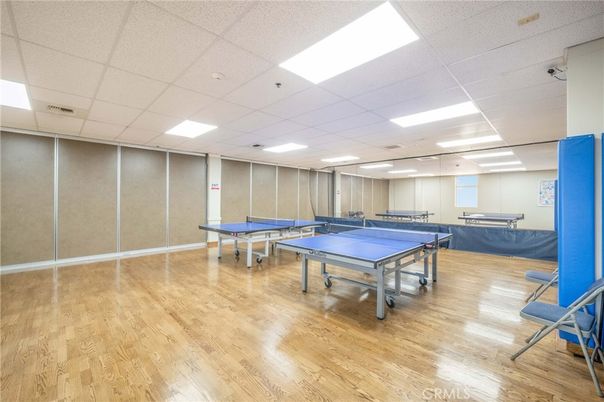 Game Room, Interior, Recessed Lighting, Wood Texture Flooring