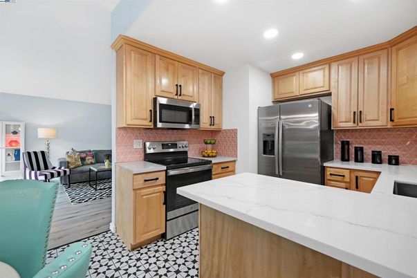 Interior, Kitchen, Living room, Recessed Lighting, Stainless Steel Appliances